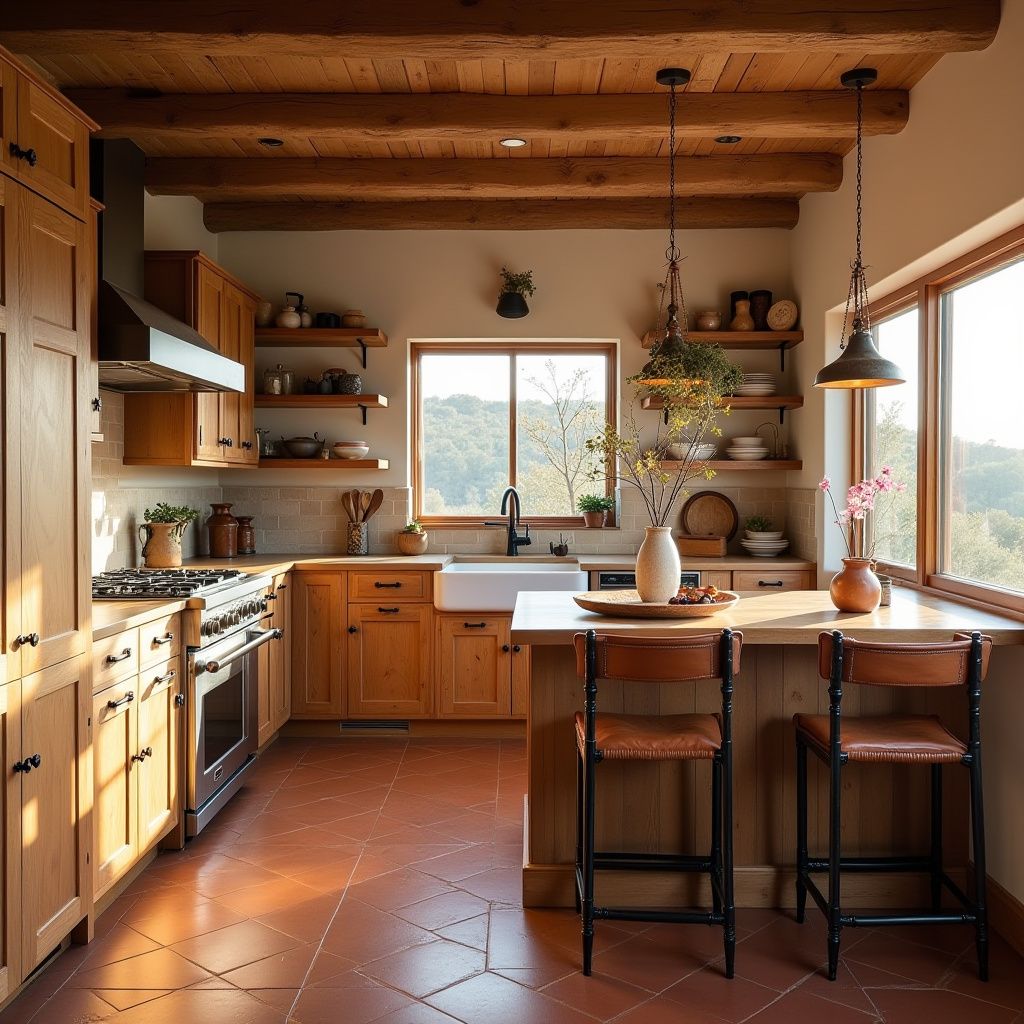 bright boho kitchen 25