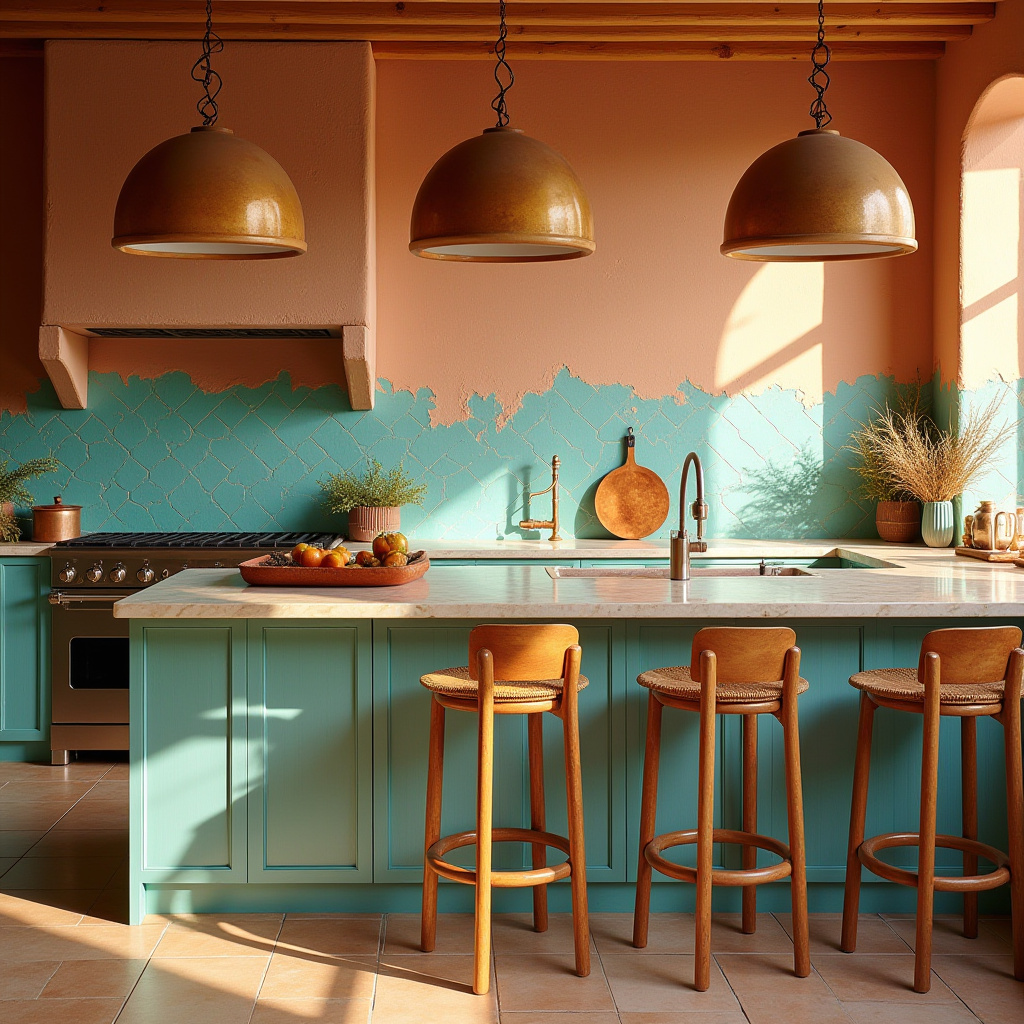 bright boho kitchen 36