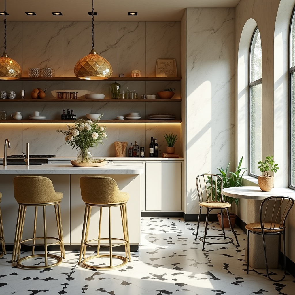 bright boho kitchen 38