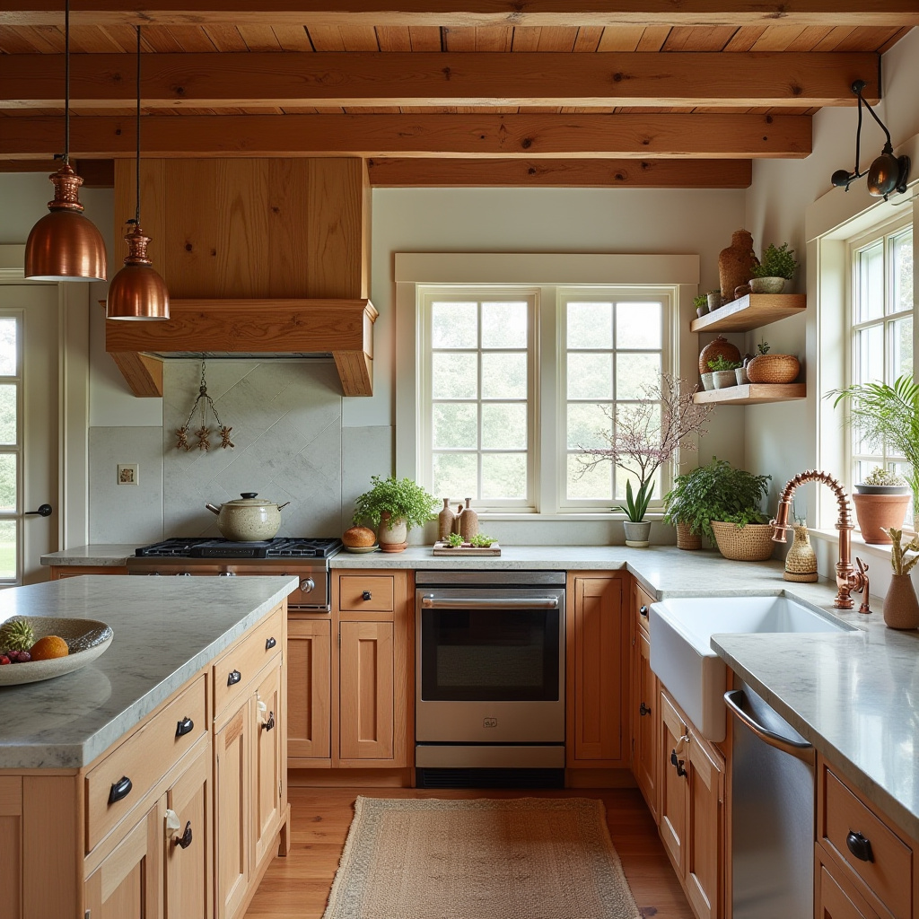 bright boho kitchen 39