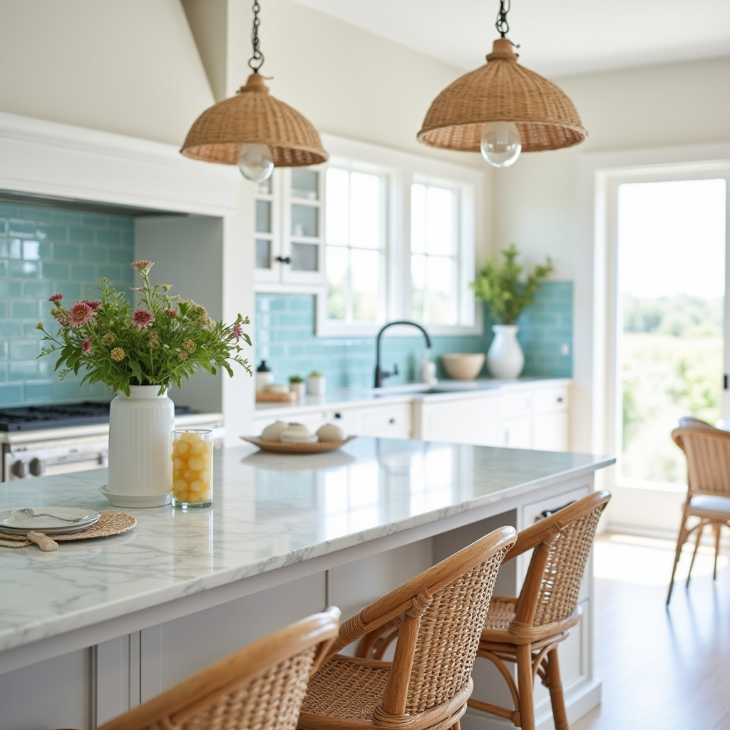 coastal boho kitchen 37