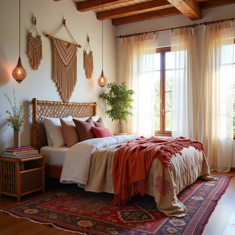 colorful boho bedroom 1