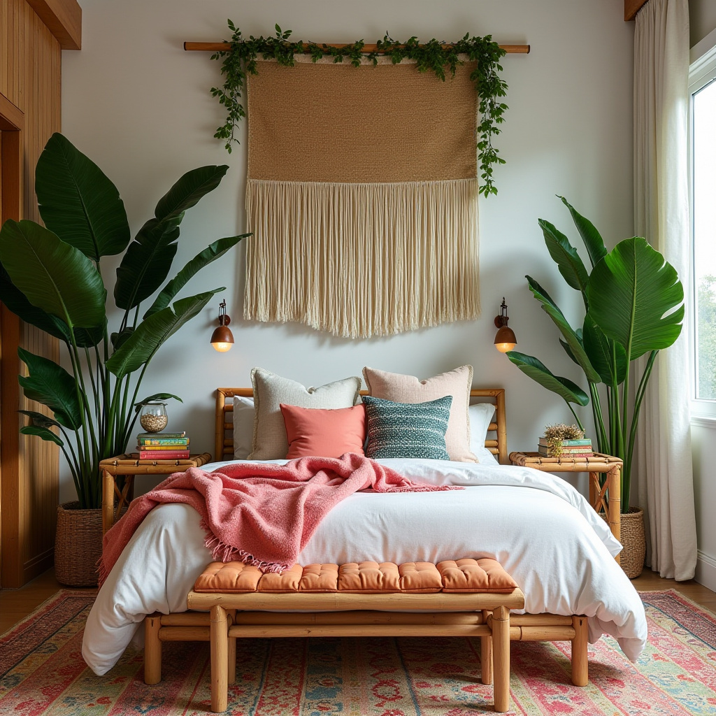 colorful boho bedroom 13