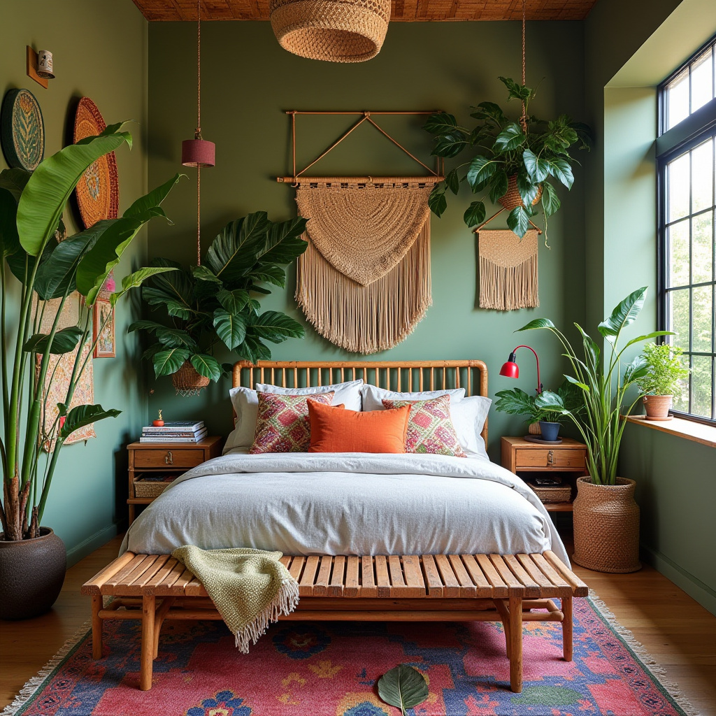 colorful boho bedroom 14