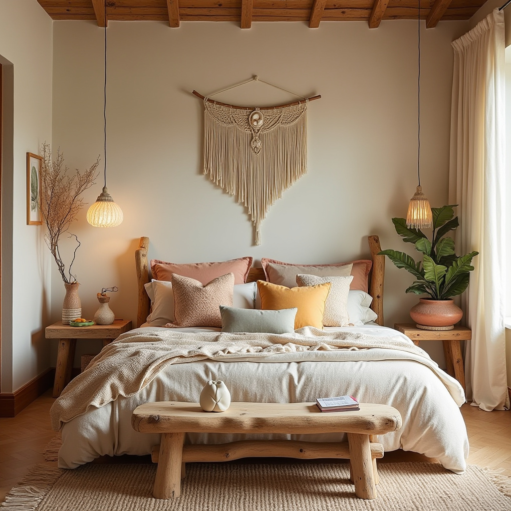 colorful boho bedroom 17