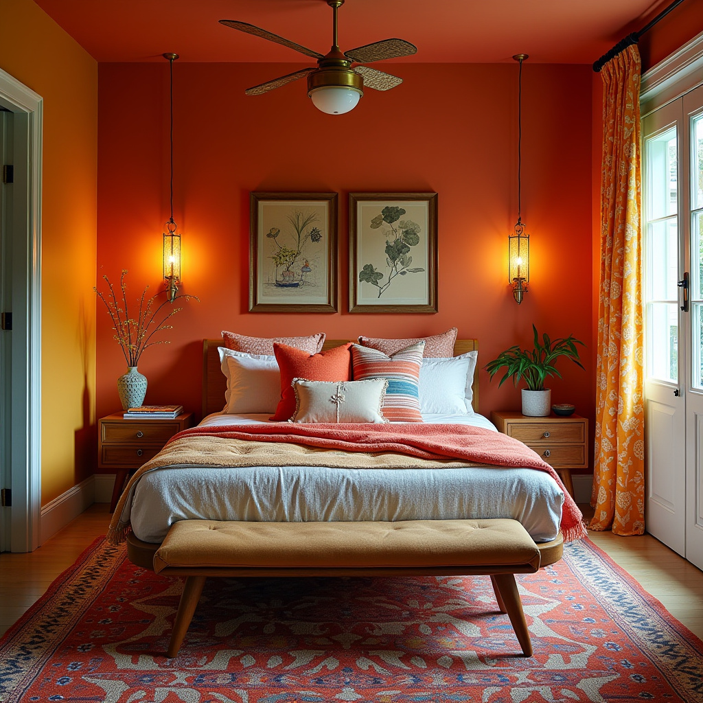 colorful boho bedroom 20