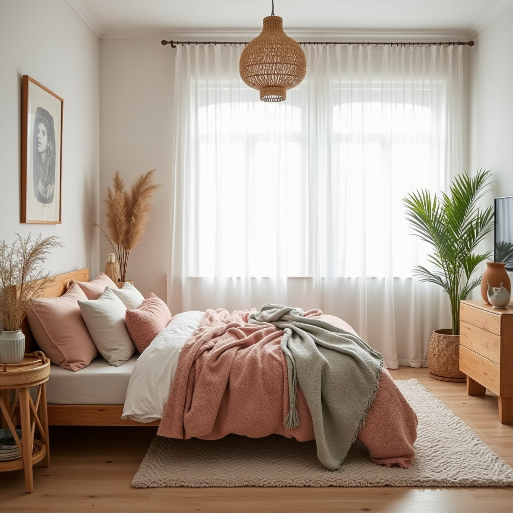 colorful boho bedroom 23