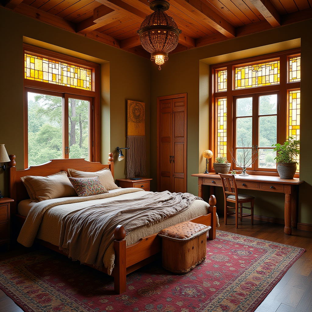 colorful boho bedroom 31