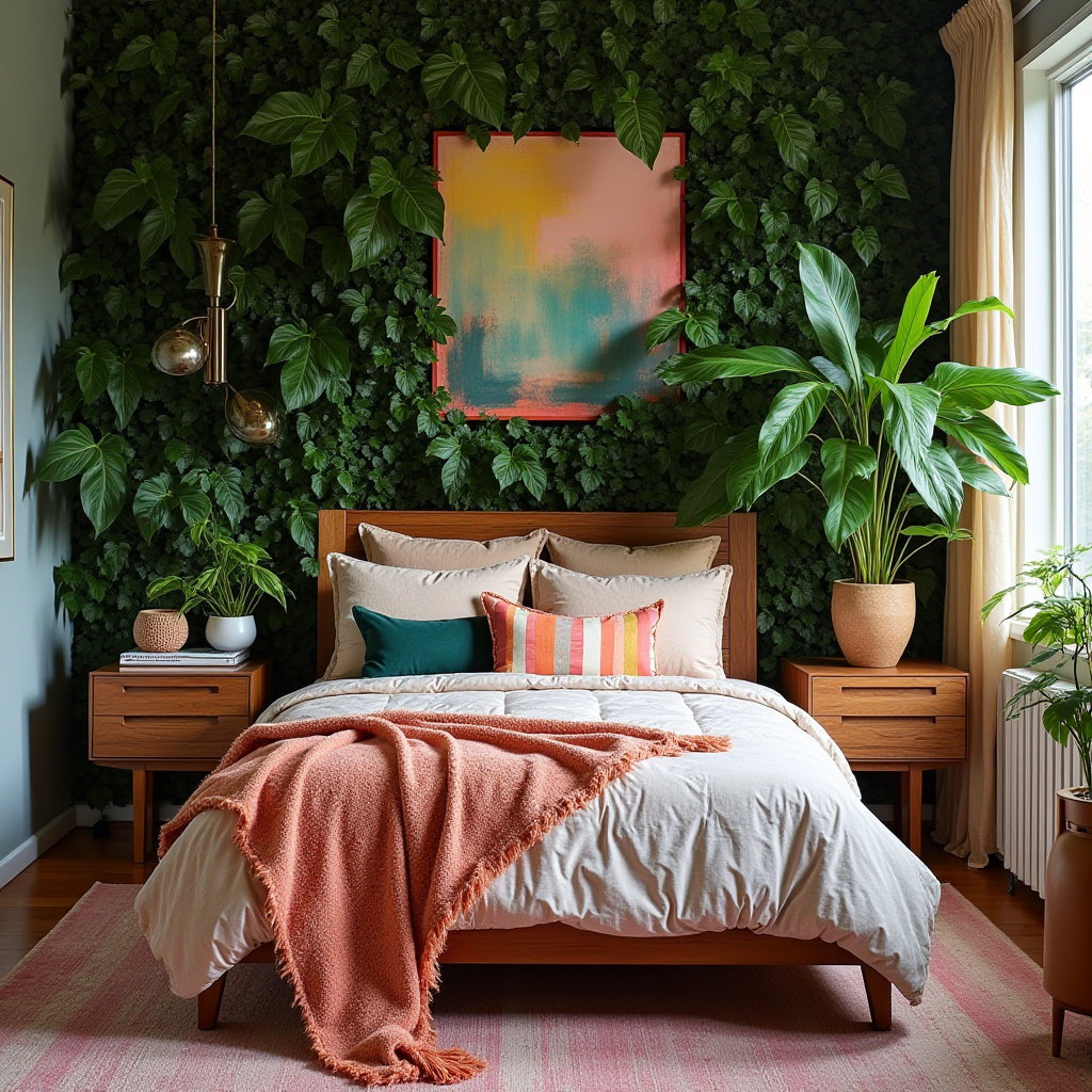 colorful boho bedroom 37