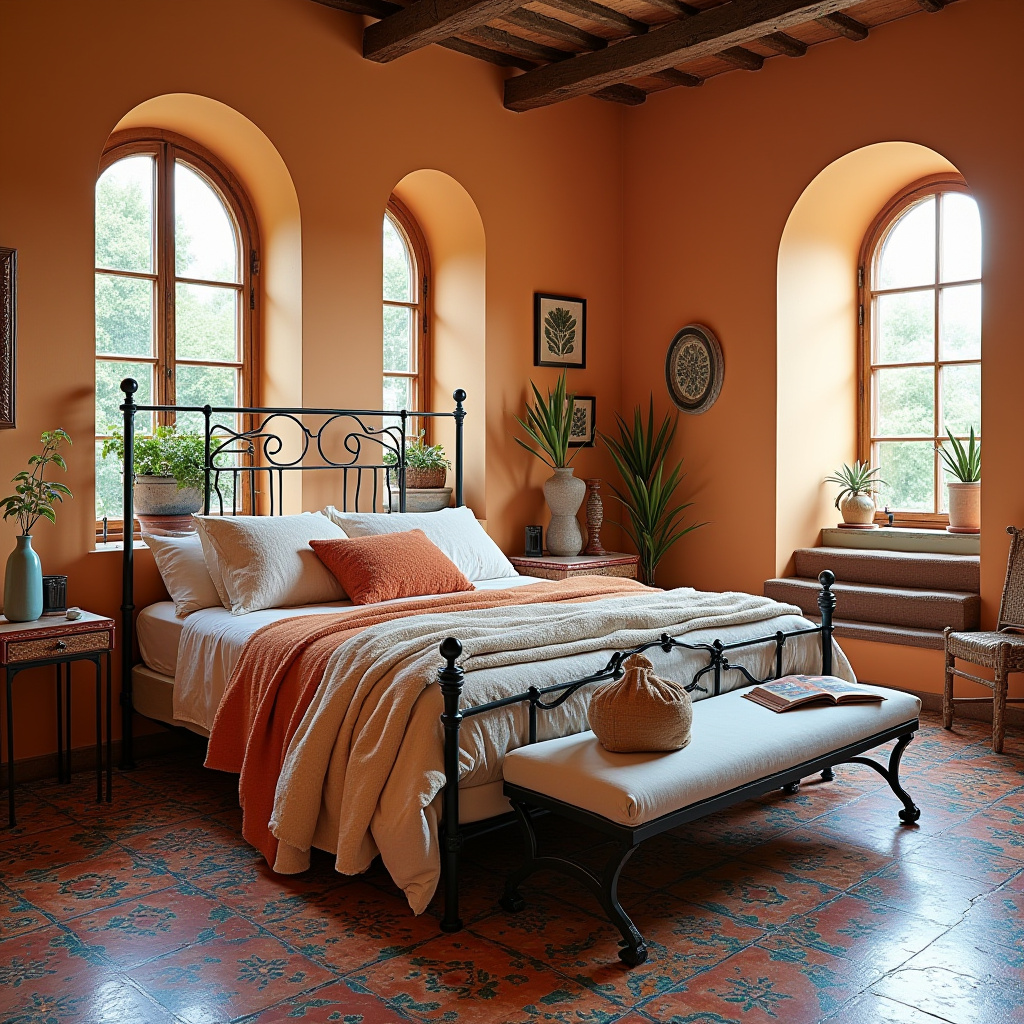 colorful boho bedroom 8