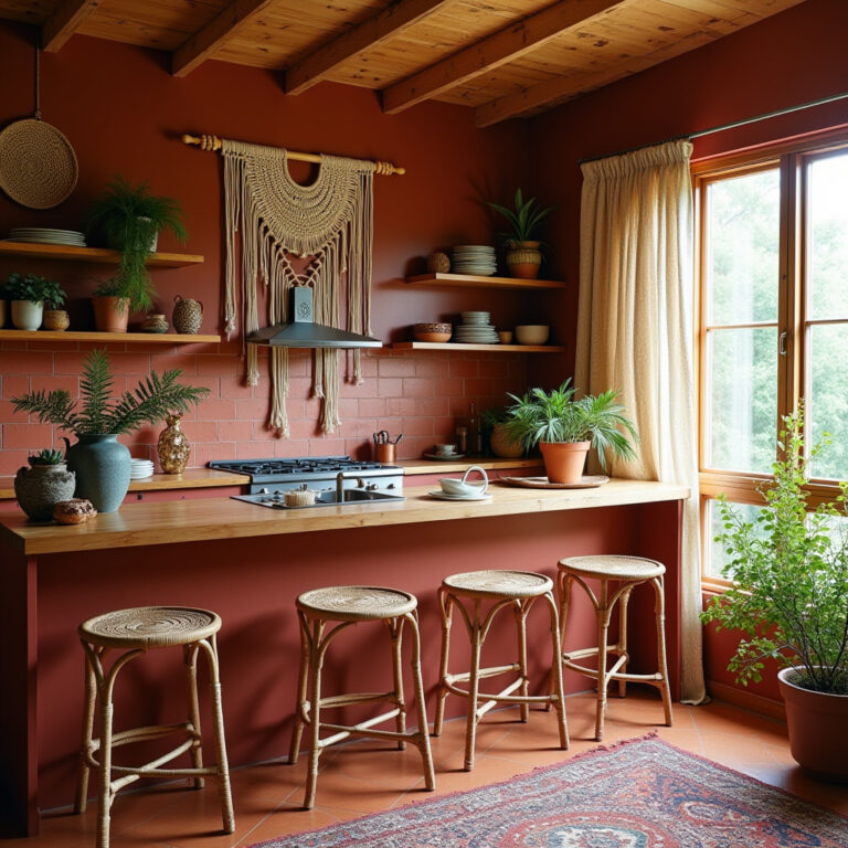colorful boho kitchen 1
