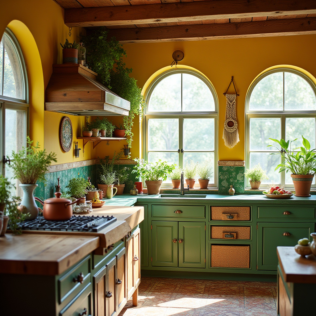 colorful boho kitchen 11