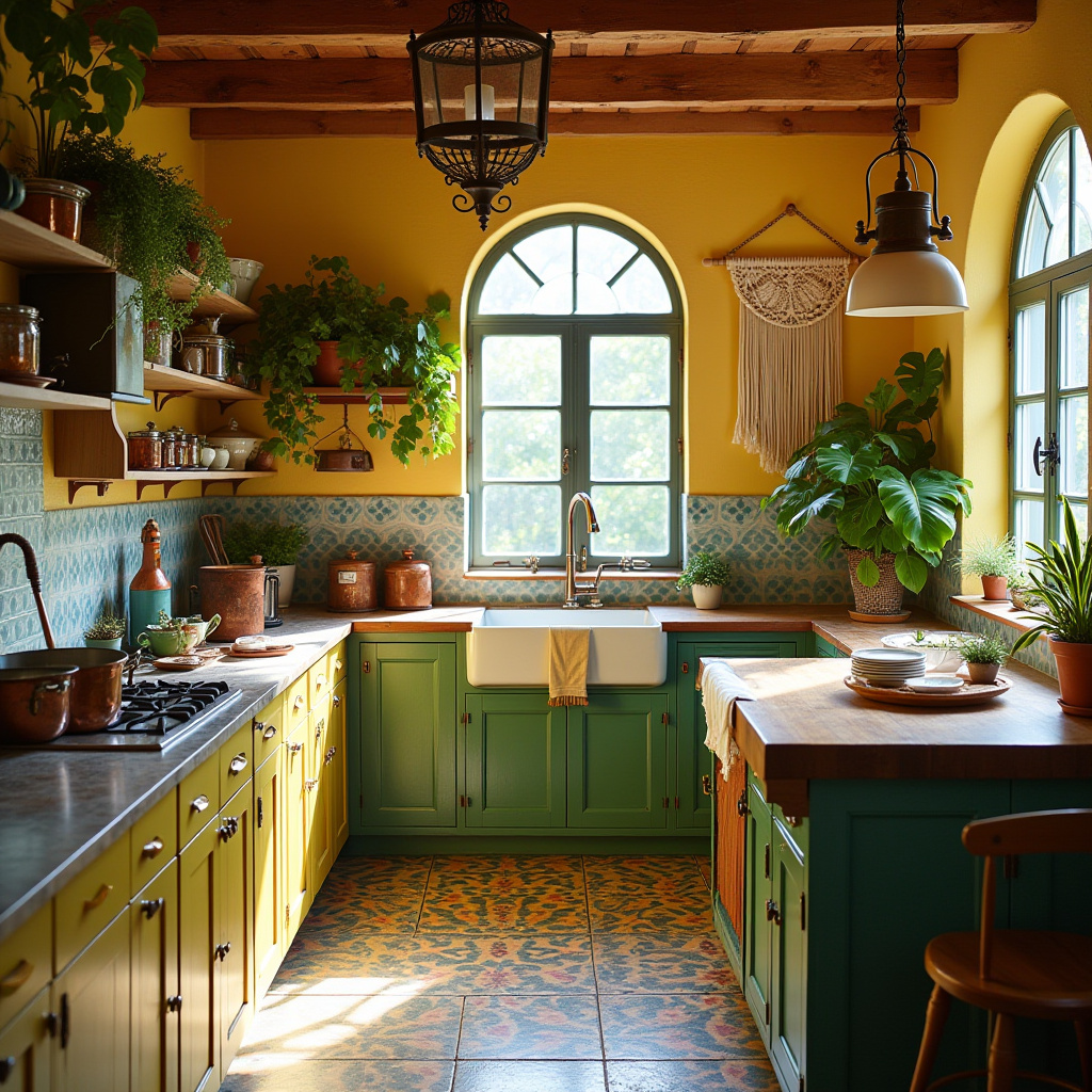 colorful boho kitchen 12