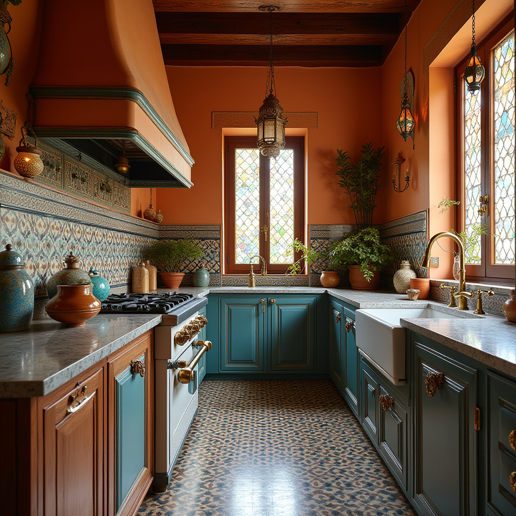 colorful boho kitchen 14