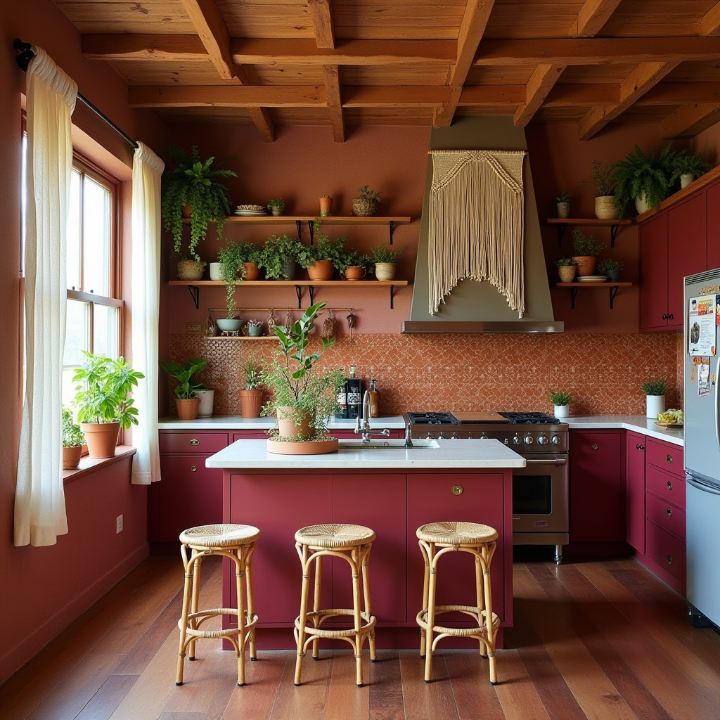 colorful boho kitchen 2