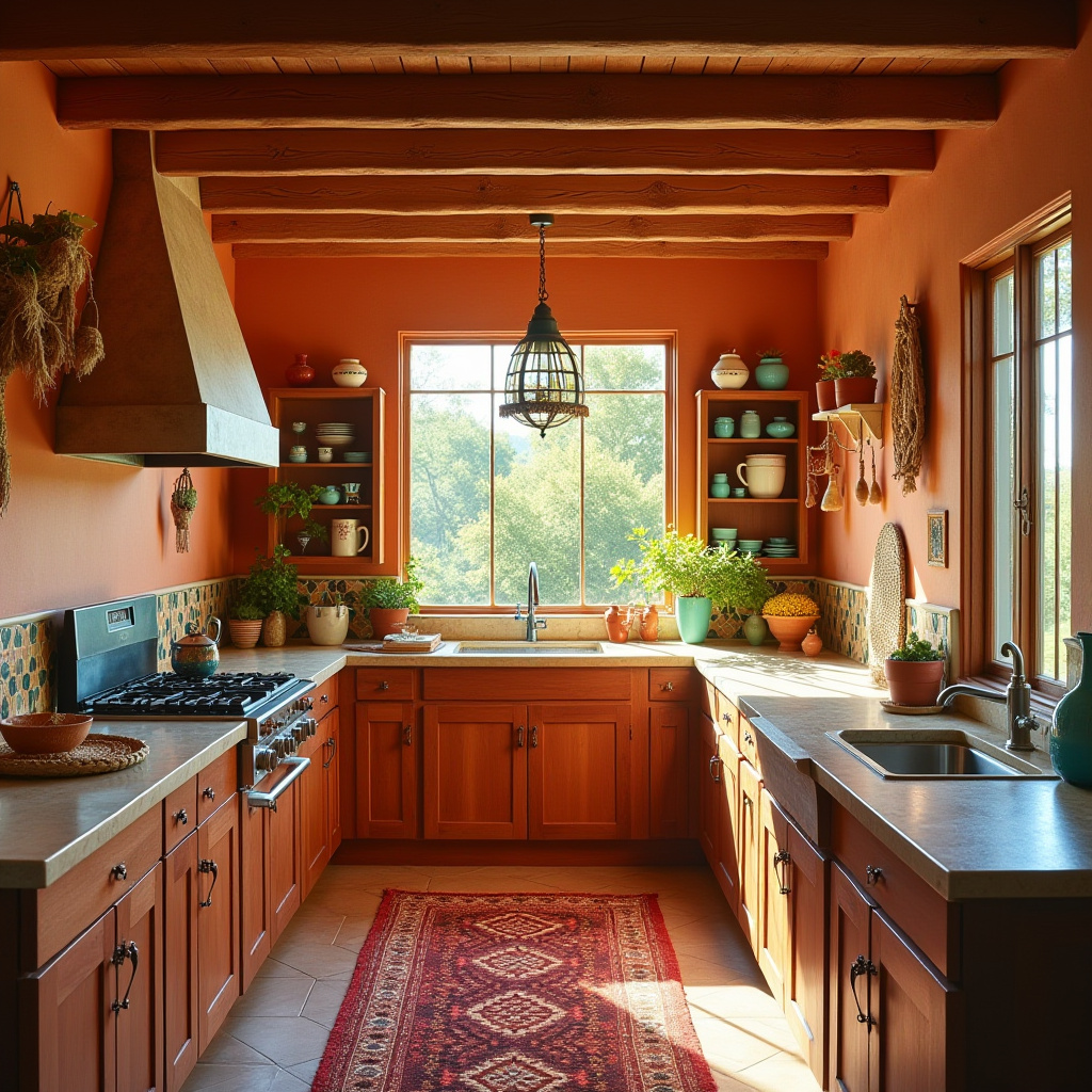 colorful boho kitchen 20