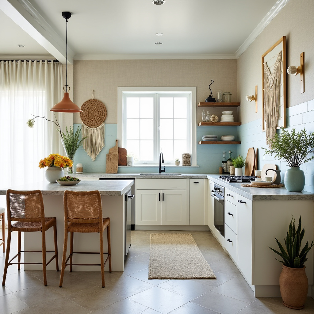 colorful boho kitchen 23