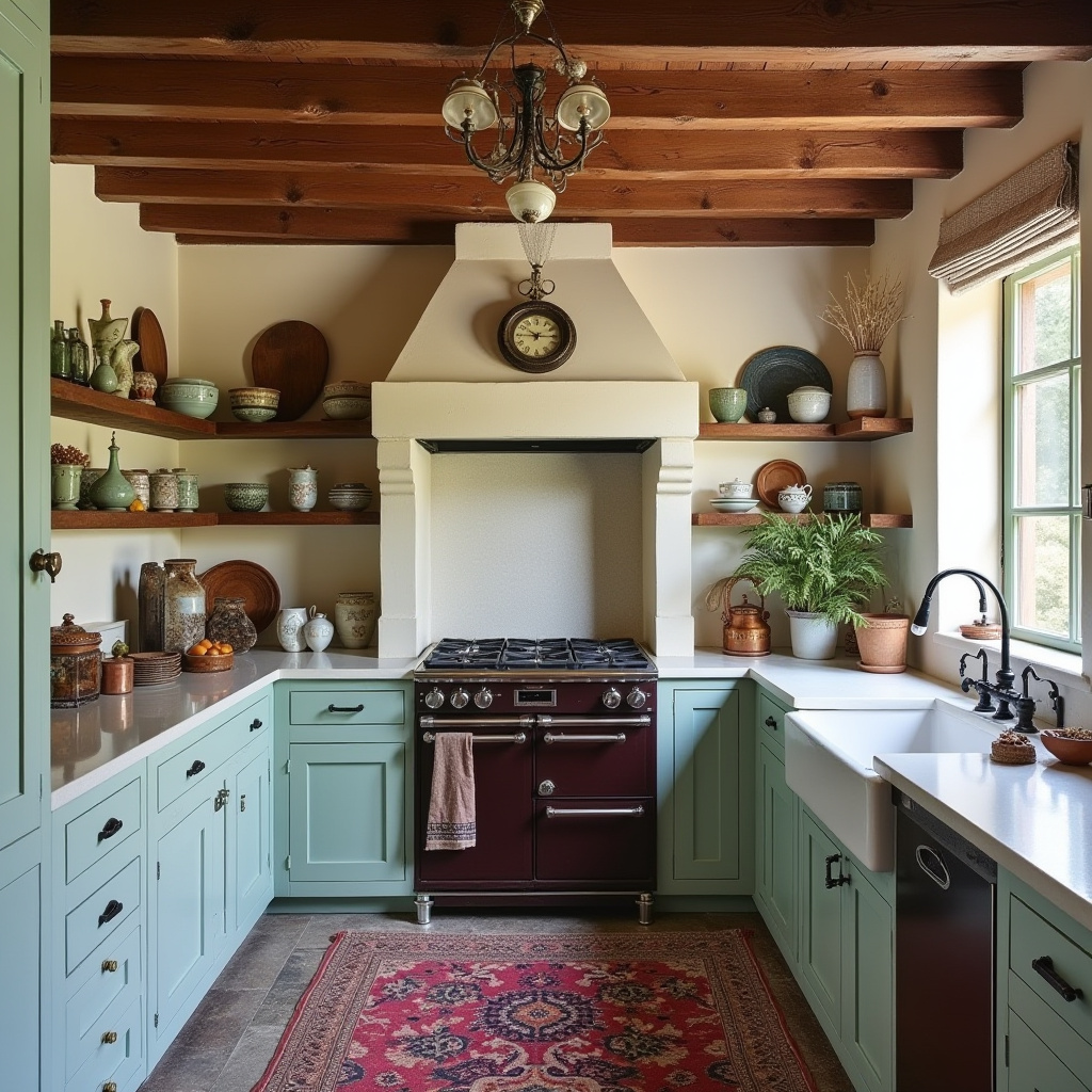 colorful boho kitchen 26