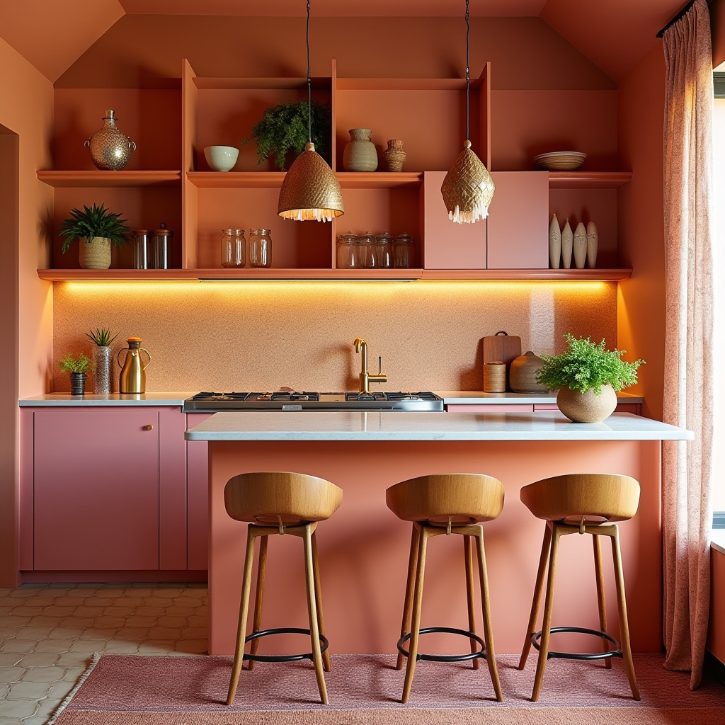 colorful boho kitchen 27