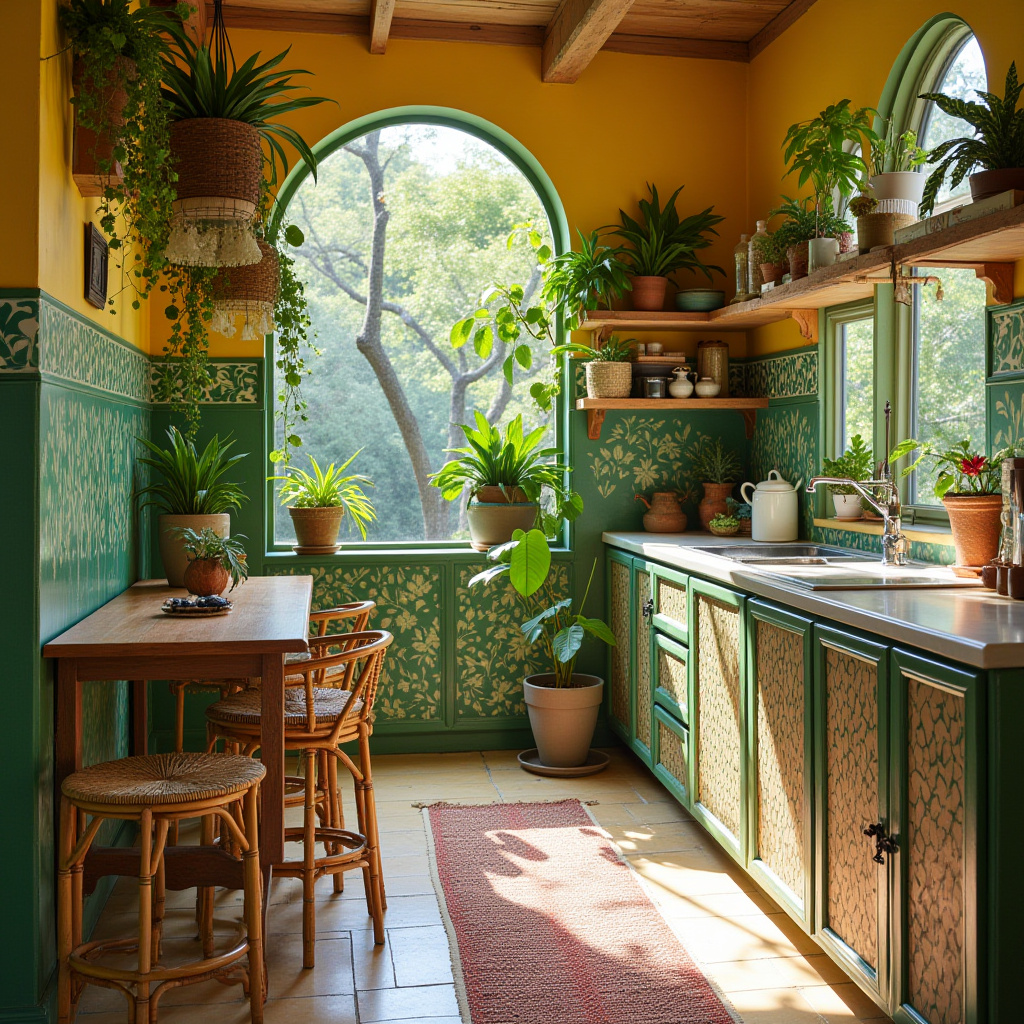 colorful boho kitchen 31