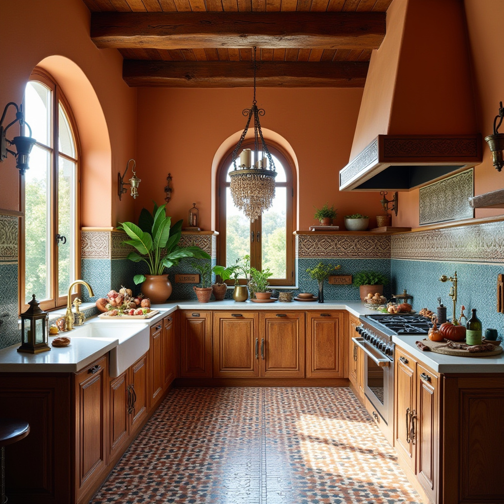 colorful boho kitchen 33