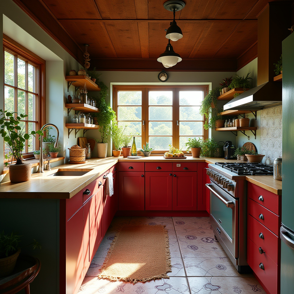 colorful boho kitchen 40
