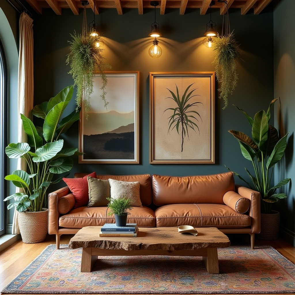 colorful boho living room 10