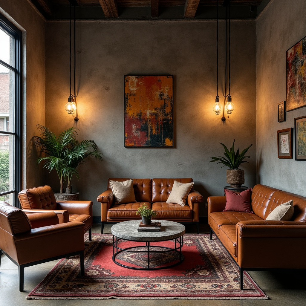 colorful boho living room 17