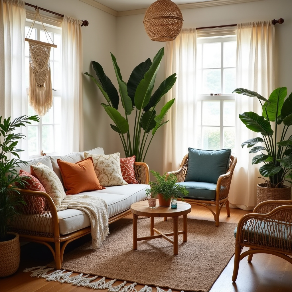 colorful boho living room 2