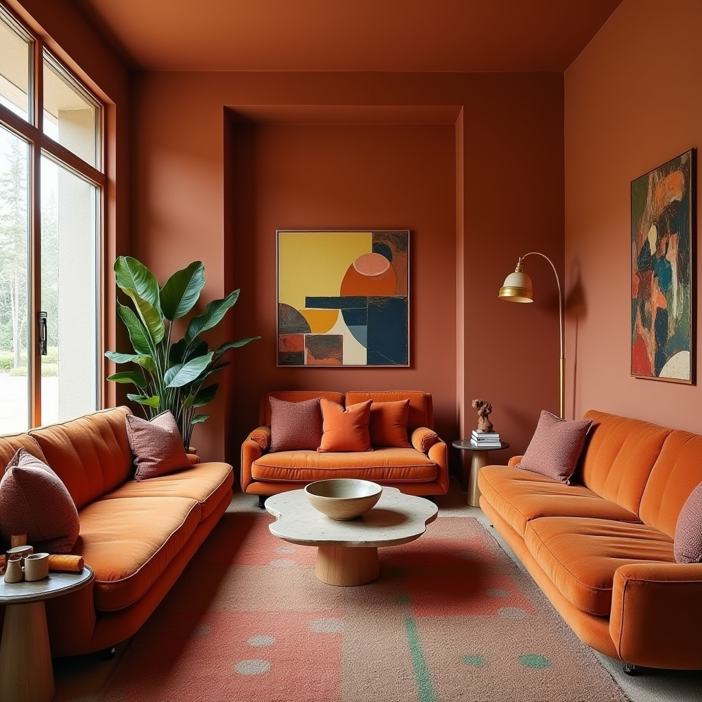 colorful boho living room 25
