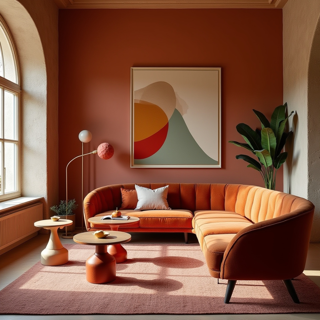 colorful boho living room 26