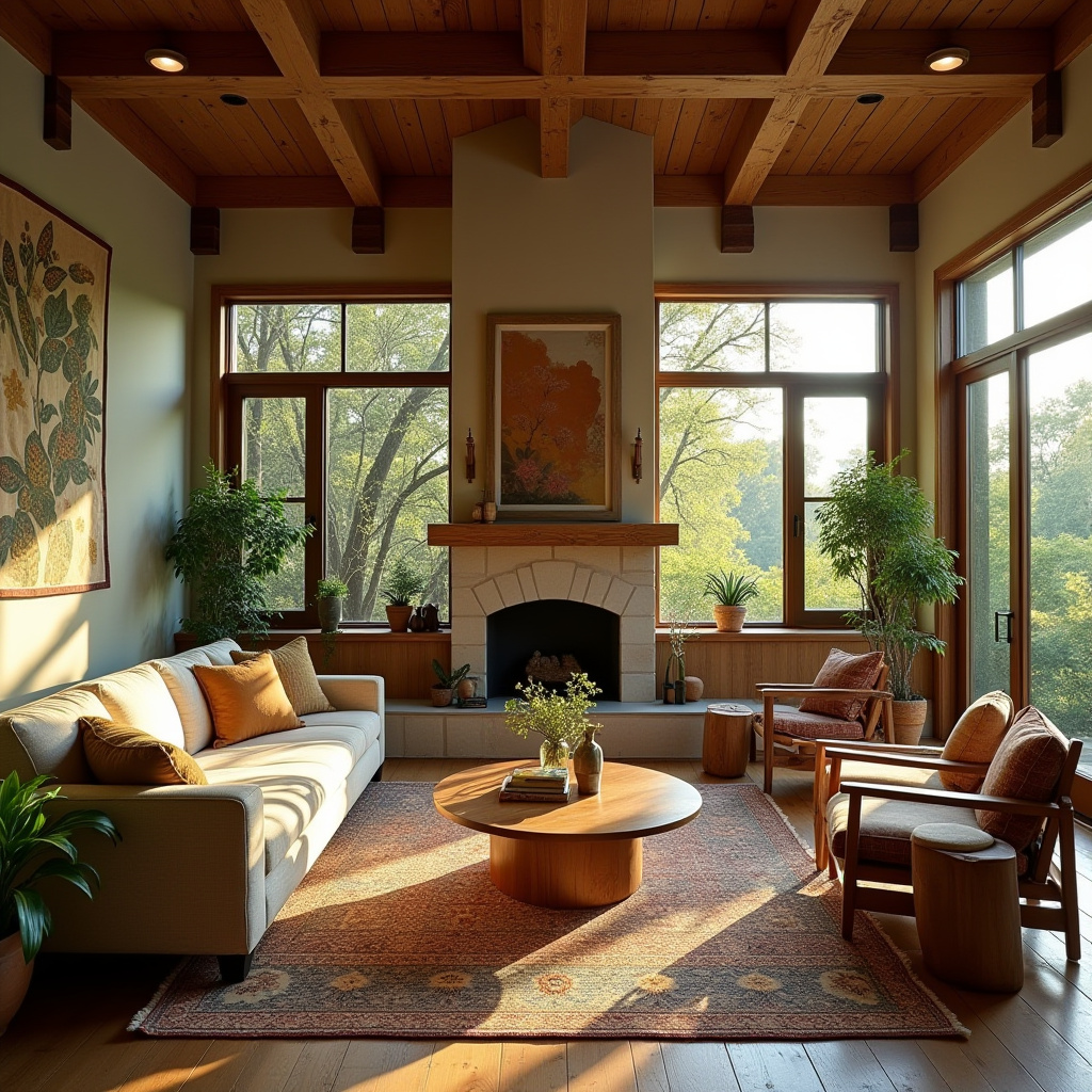 colorful boho living room 31