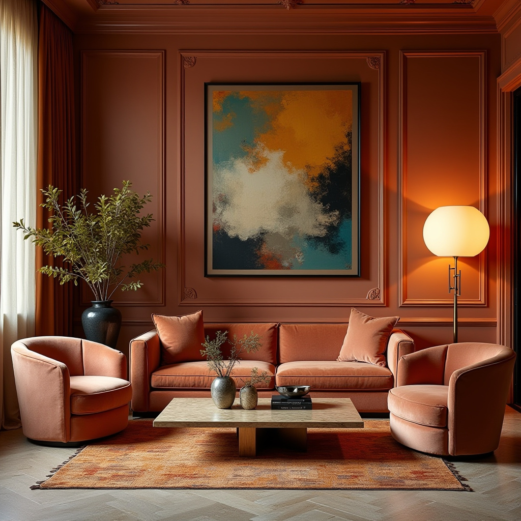 colorful boho living room 33