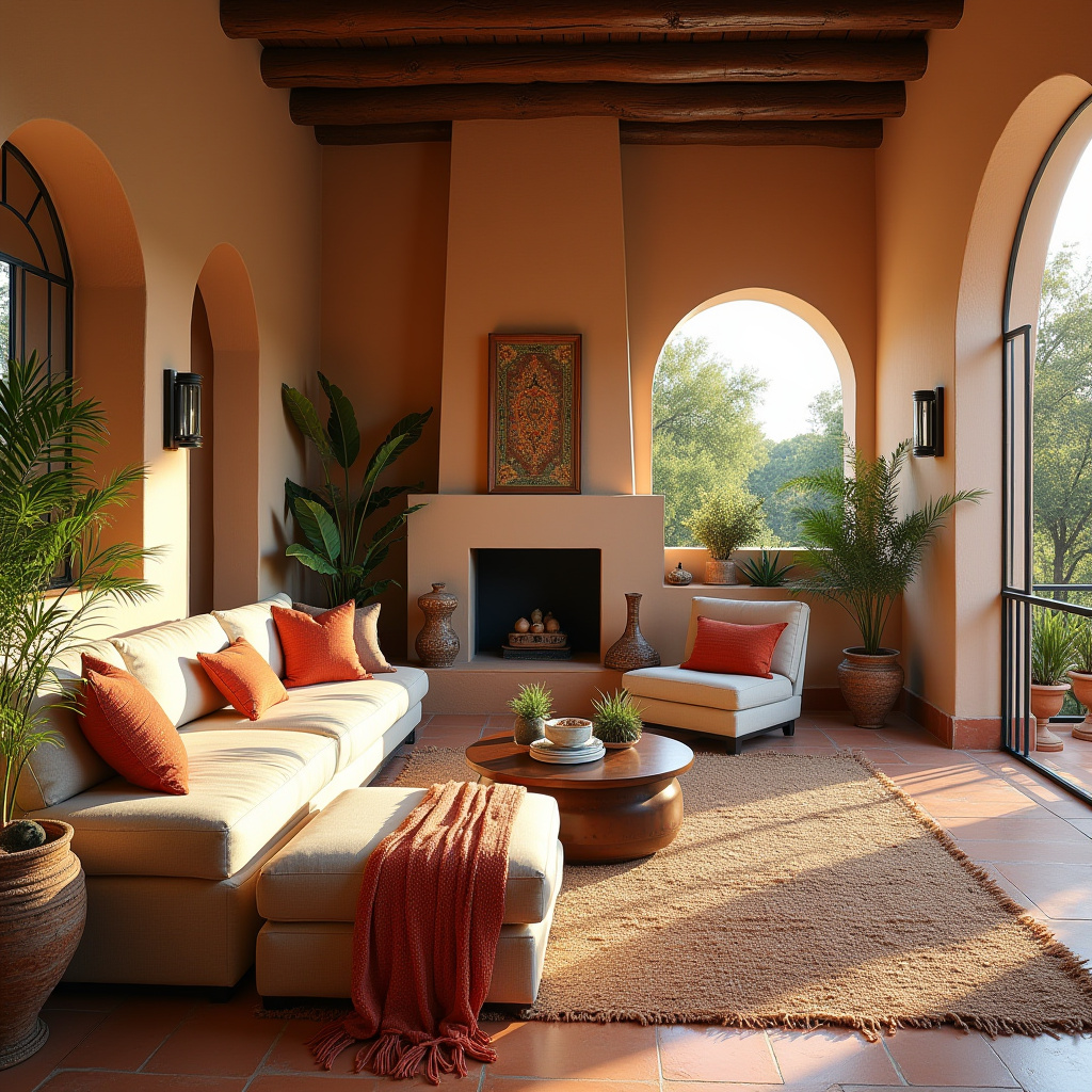 colorful boho living room 7