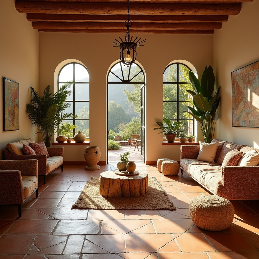 colorful boho living room 8