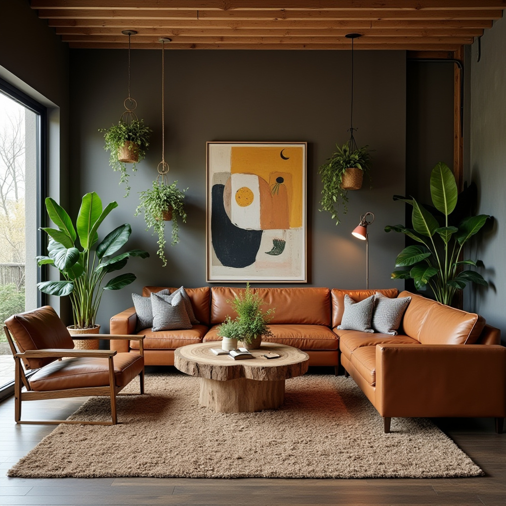 colorful boho living room 9