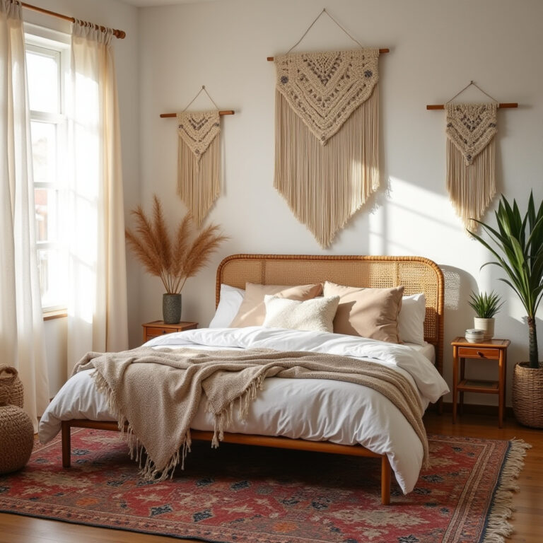 cozy boho bedroom 1