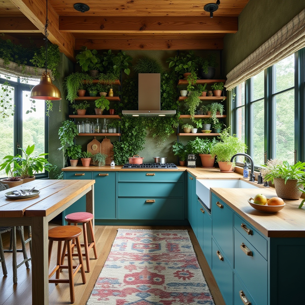 cozy boho kitchen 29