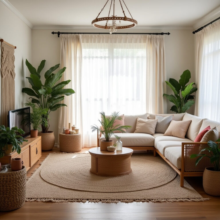 cozy boho living room 1