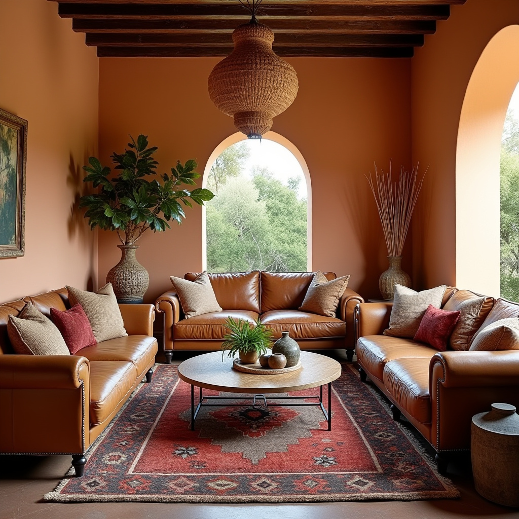 cozy boho living room 10