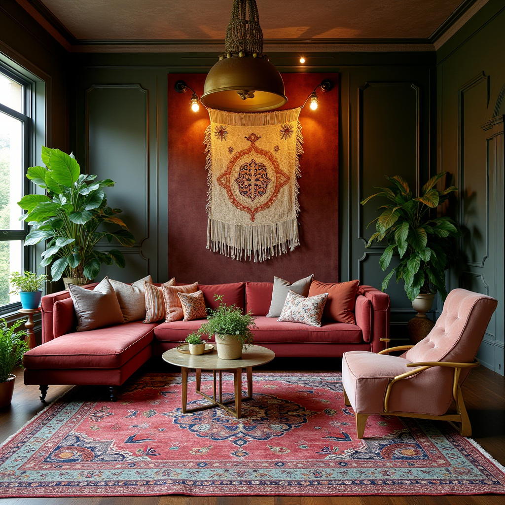 cozy boho living room 13
