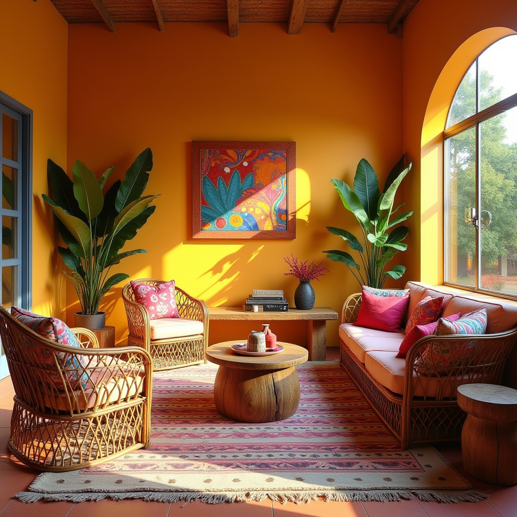 cozy boho living room 17