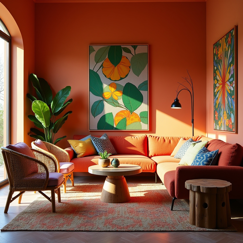 cozy boho living room 18