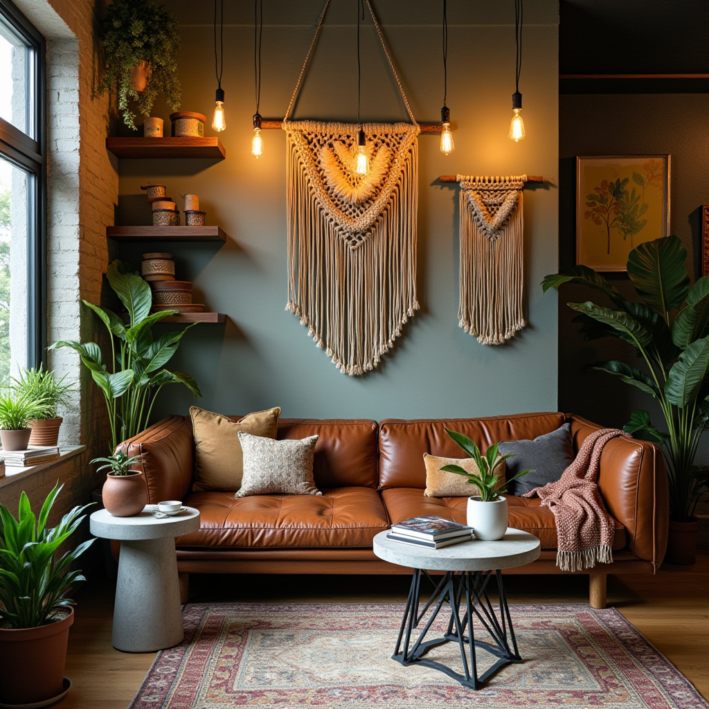 cozy boho living room 22