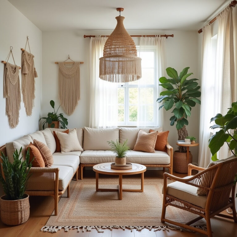 cozy boho living room inspiration 1