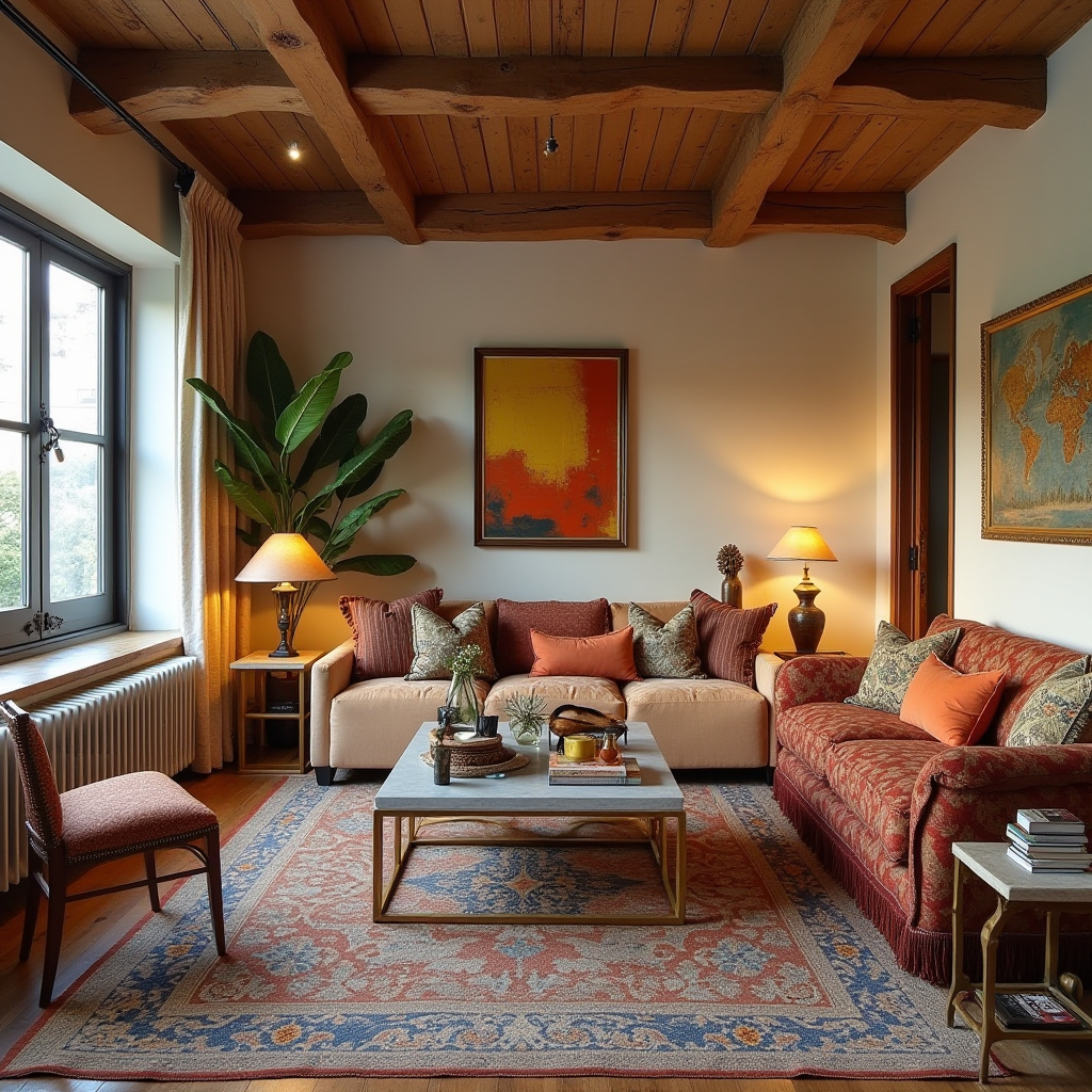 cozy boho living room inspiration 36