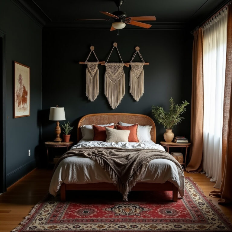 dark boho bedroom 1