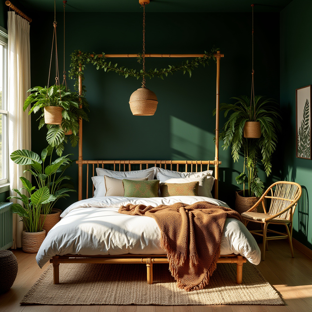 dark boho bedroom 16