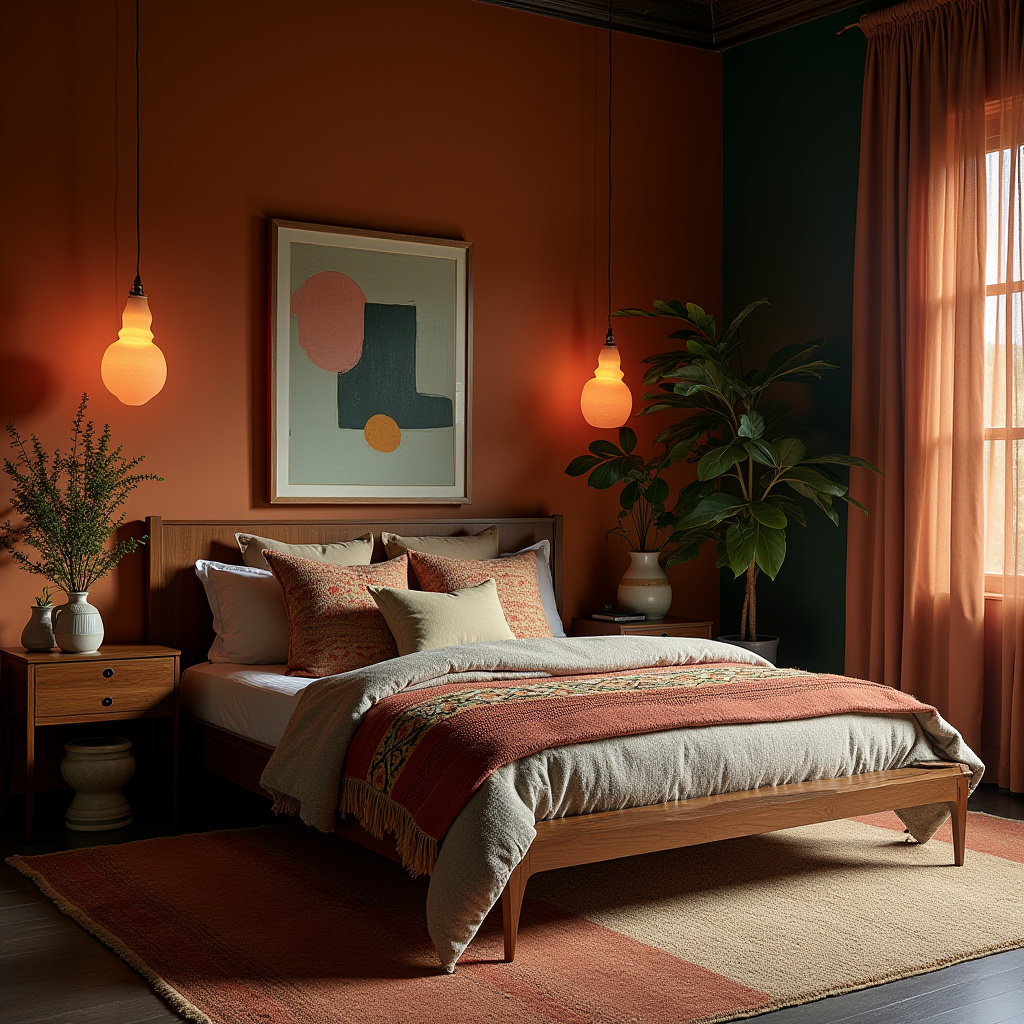 dark boho bedroom 20