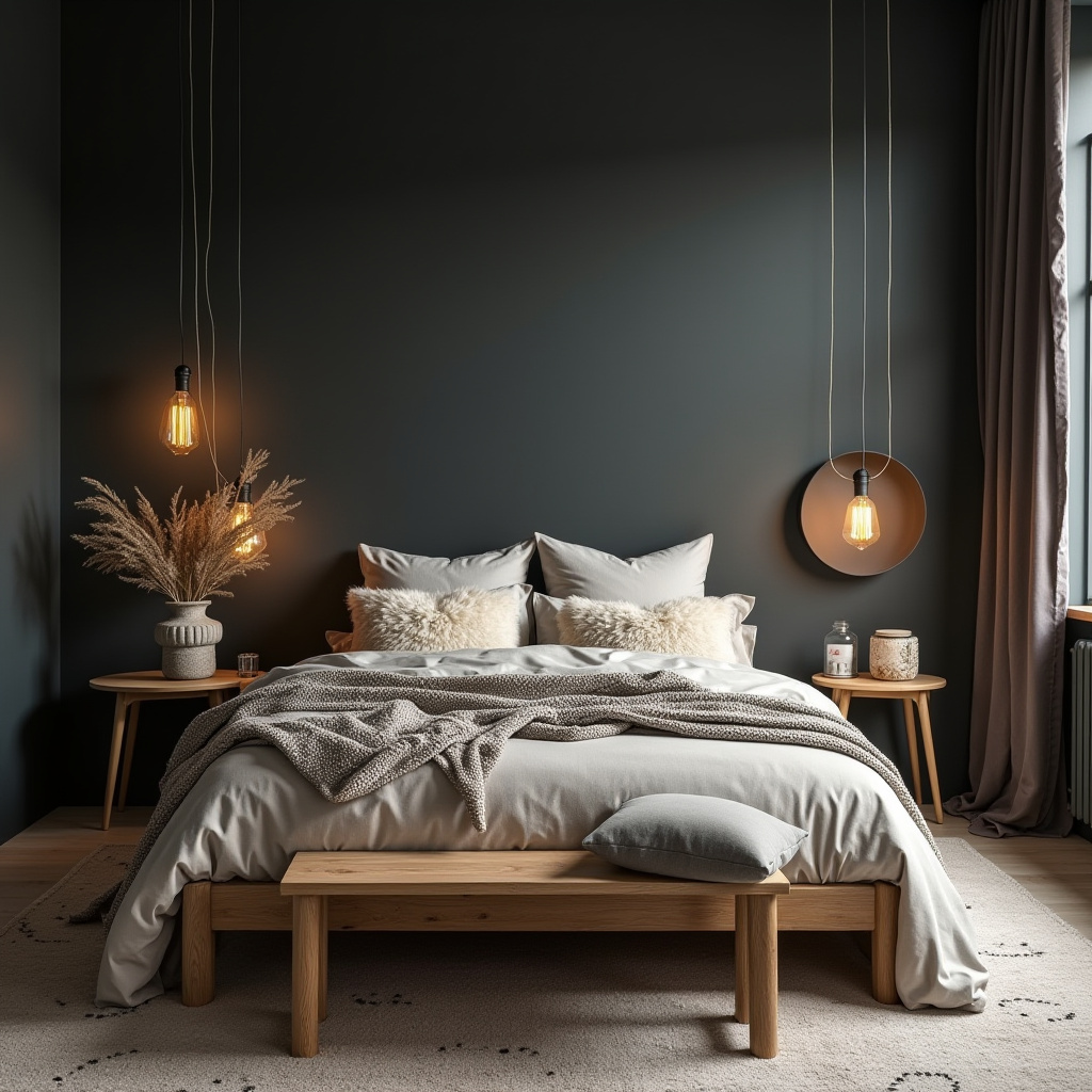dark boho bedroom 21